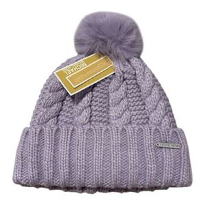 Michael Kors Fleece Lined Pom Pom Hat, Lavender